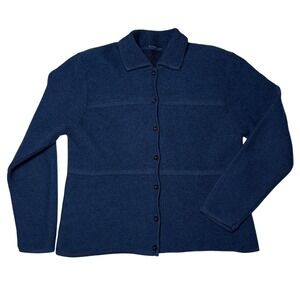 Karen Scott Preppy Classic Wool Knitwear Cardigan Academia Cabincore Women XL‎